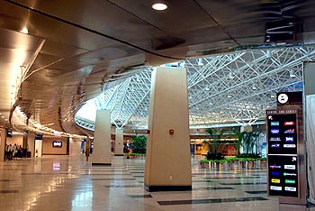 Lobby which has car rental desks Miami airport